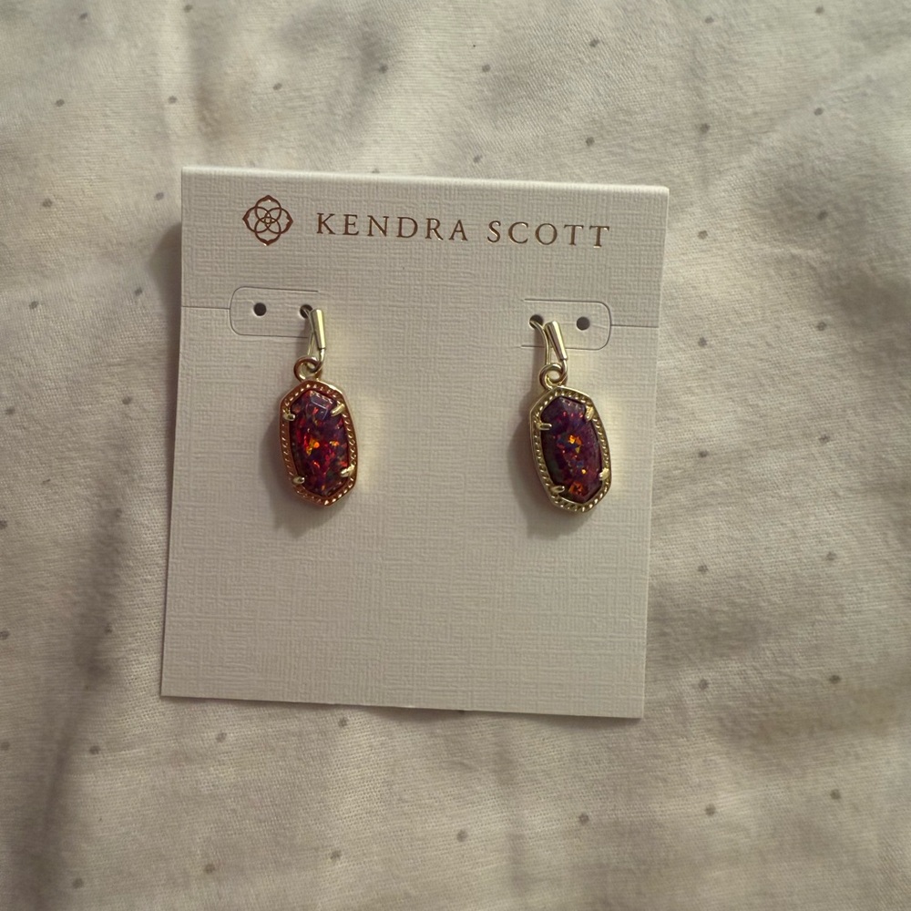 Custom made Kendra Scott earring pink sparkly gold